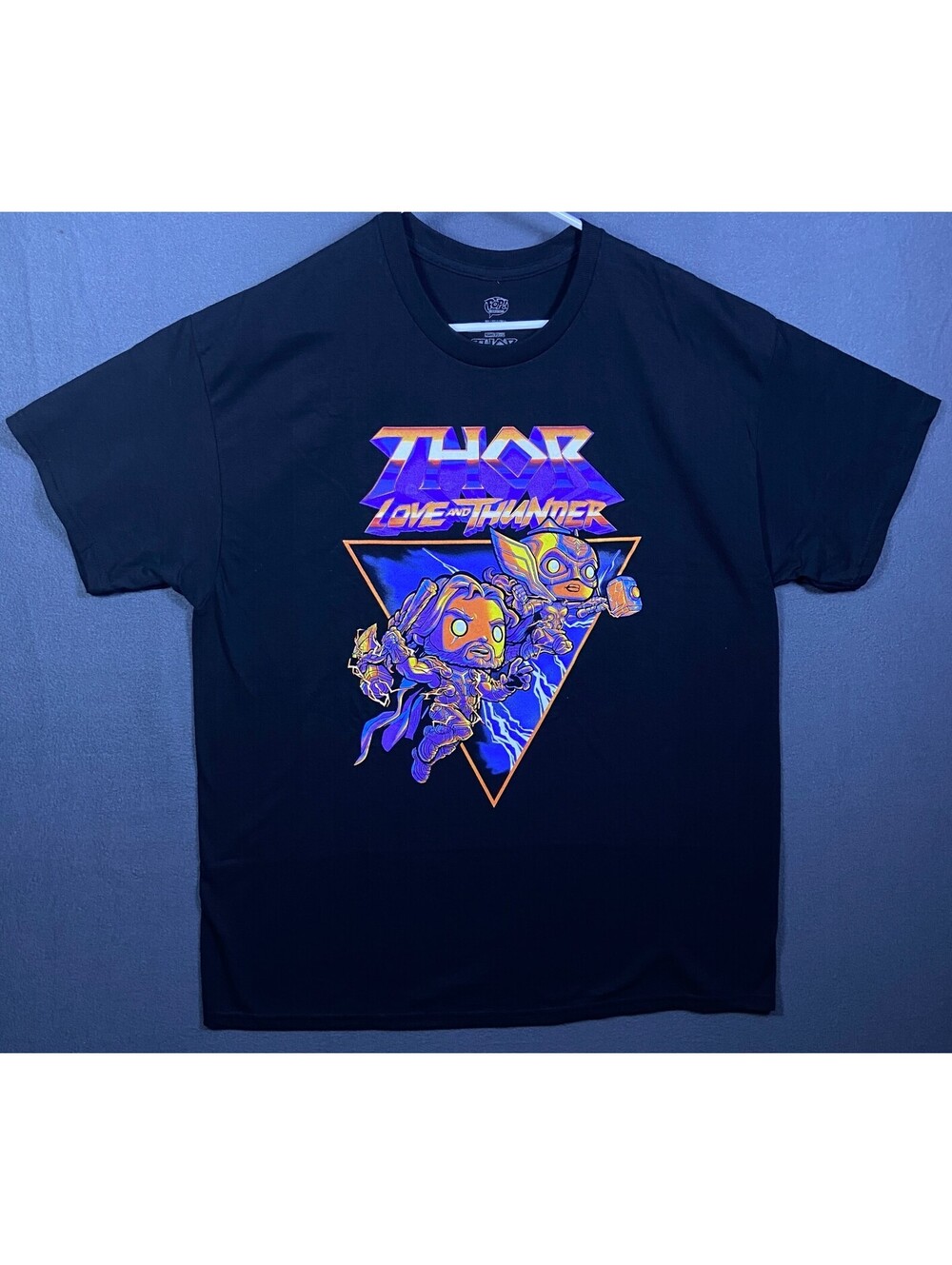Funko POP Tees Thor Love and Thunder Mens Short Sleeve Crew Neck Black Shirt XL
